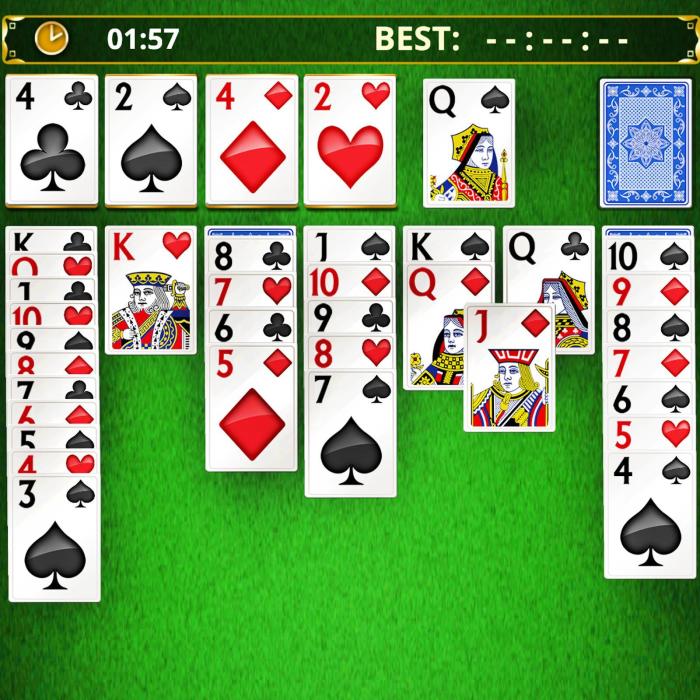 Classic online card games like Solitaire